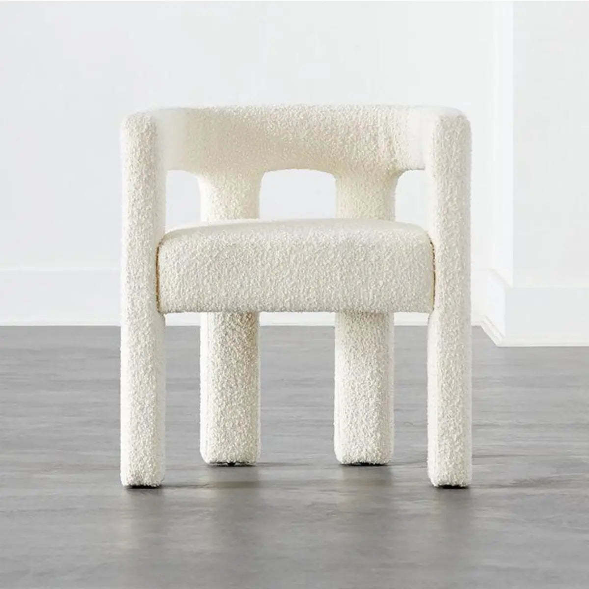 Black Sherpa Four Leg Arm Chair