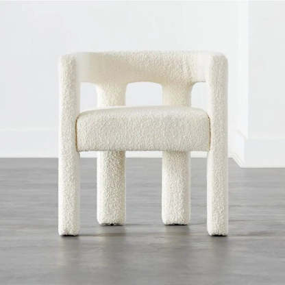 Black Sherpa Four Leg Arm Chair