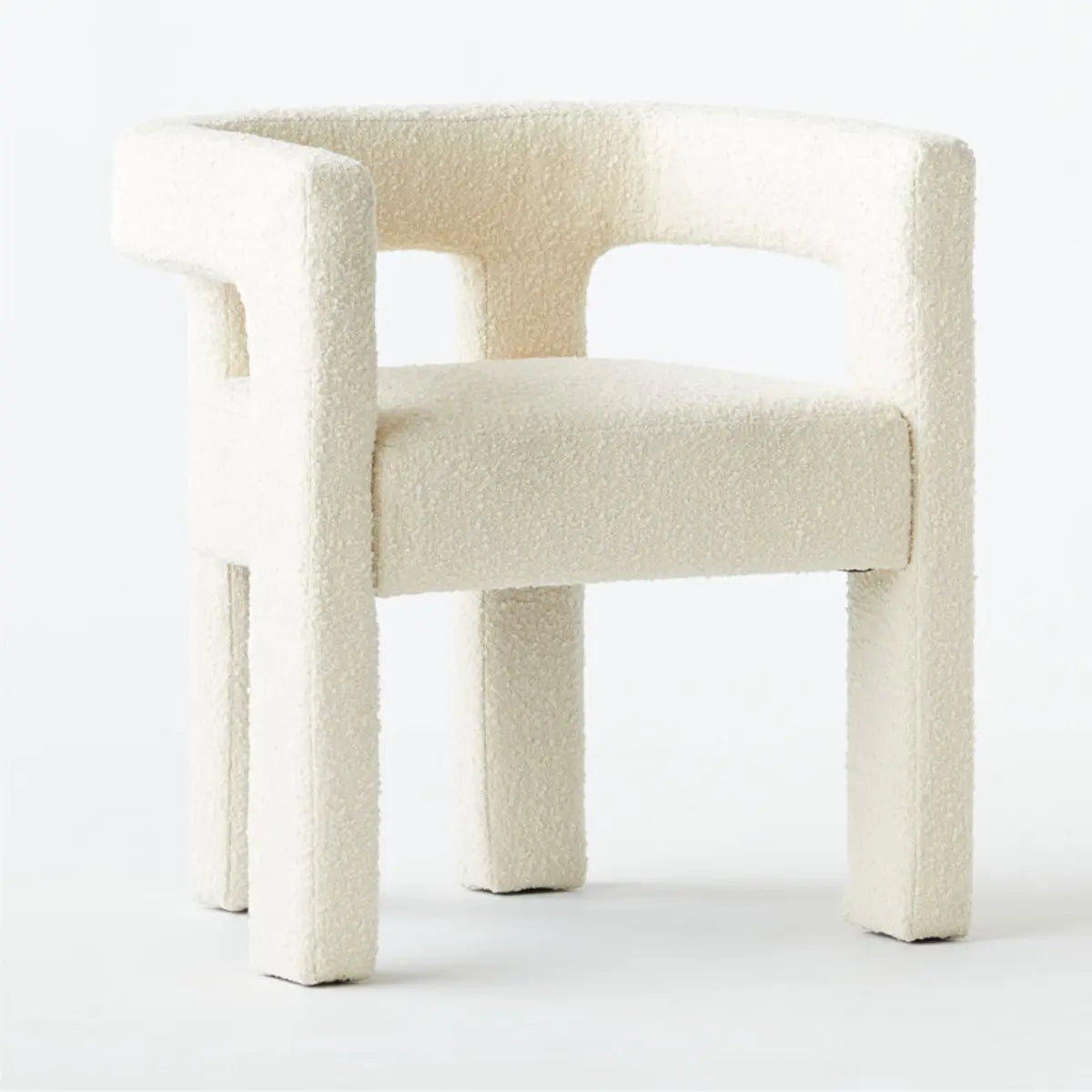 Black Sherpa Four Leg Arm Chair