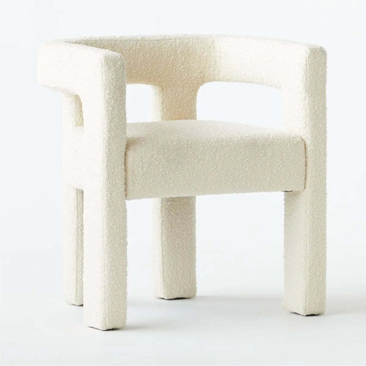 Black Sherpa Four Leg Arm Chair