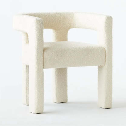 Black Sherpa Four Leg Arm Chair