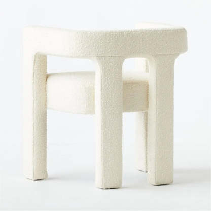 Black Sherpa Four Leg Arm Chair