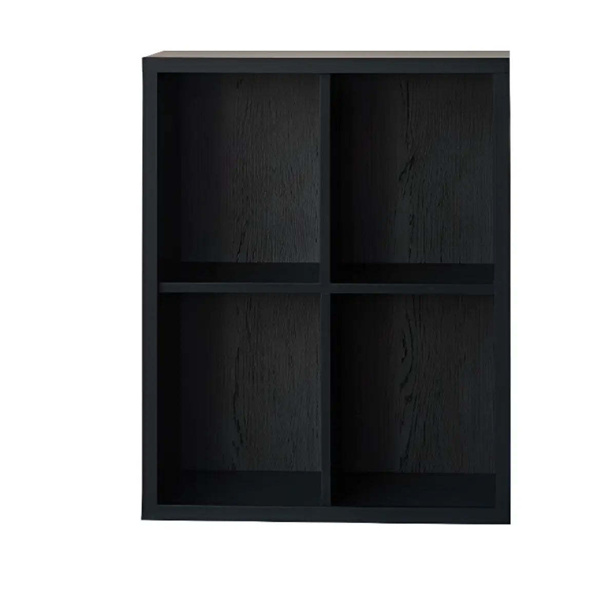 Modern wide multifunctional black bookcases, Lighom — 35" L x 11" W x 30" H