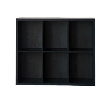 Black Closed Multifunctional Wood Wide Bookcase