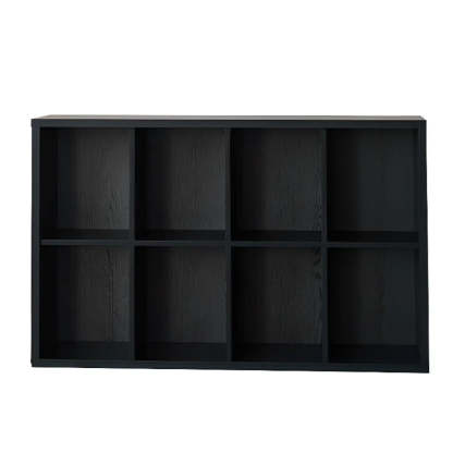 Black Closed Multifunctional Wood Wide Bookcase