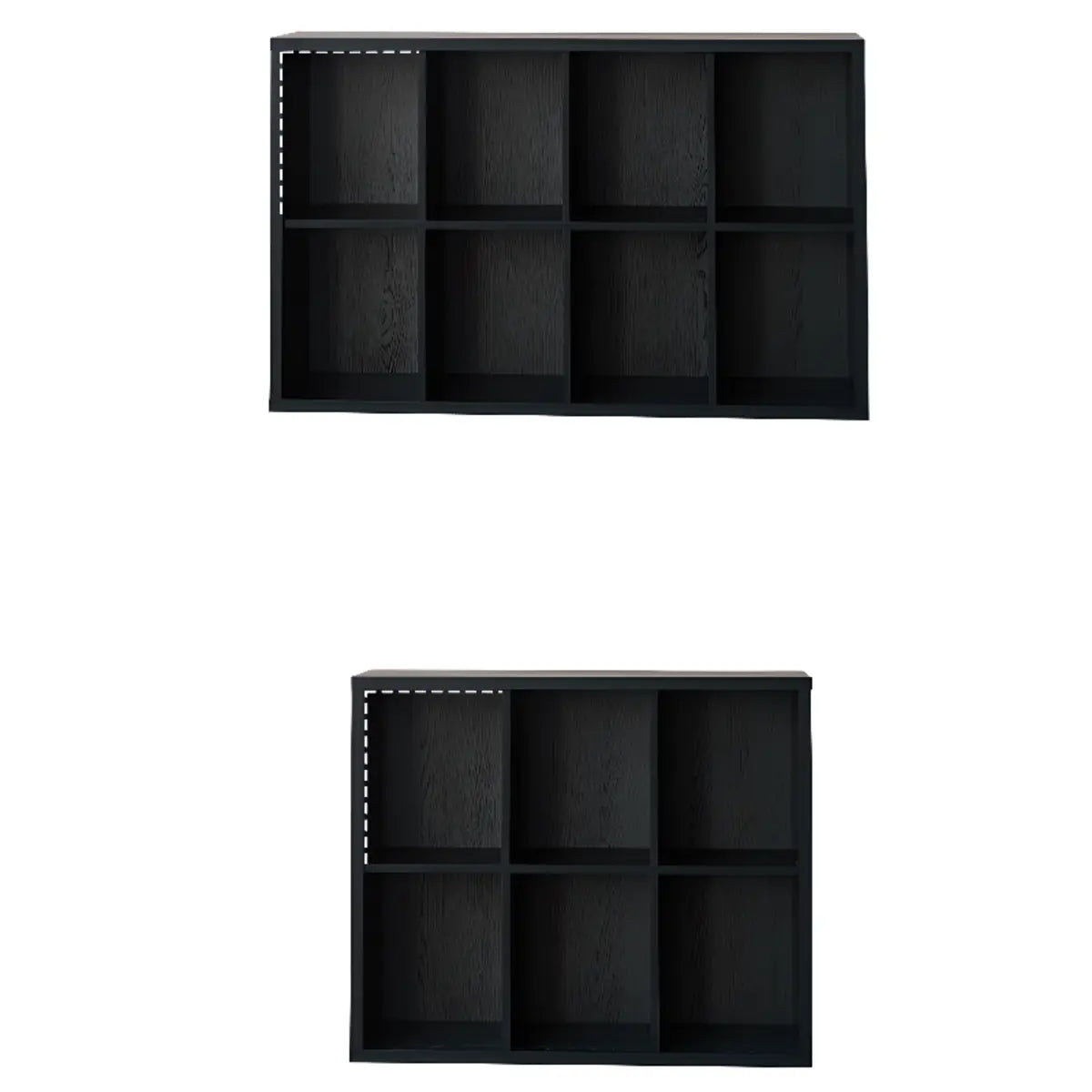 Black Closed Multifunctional Wood Wide Bookcase