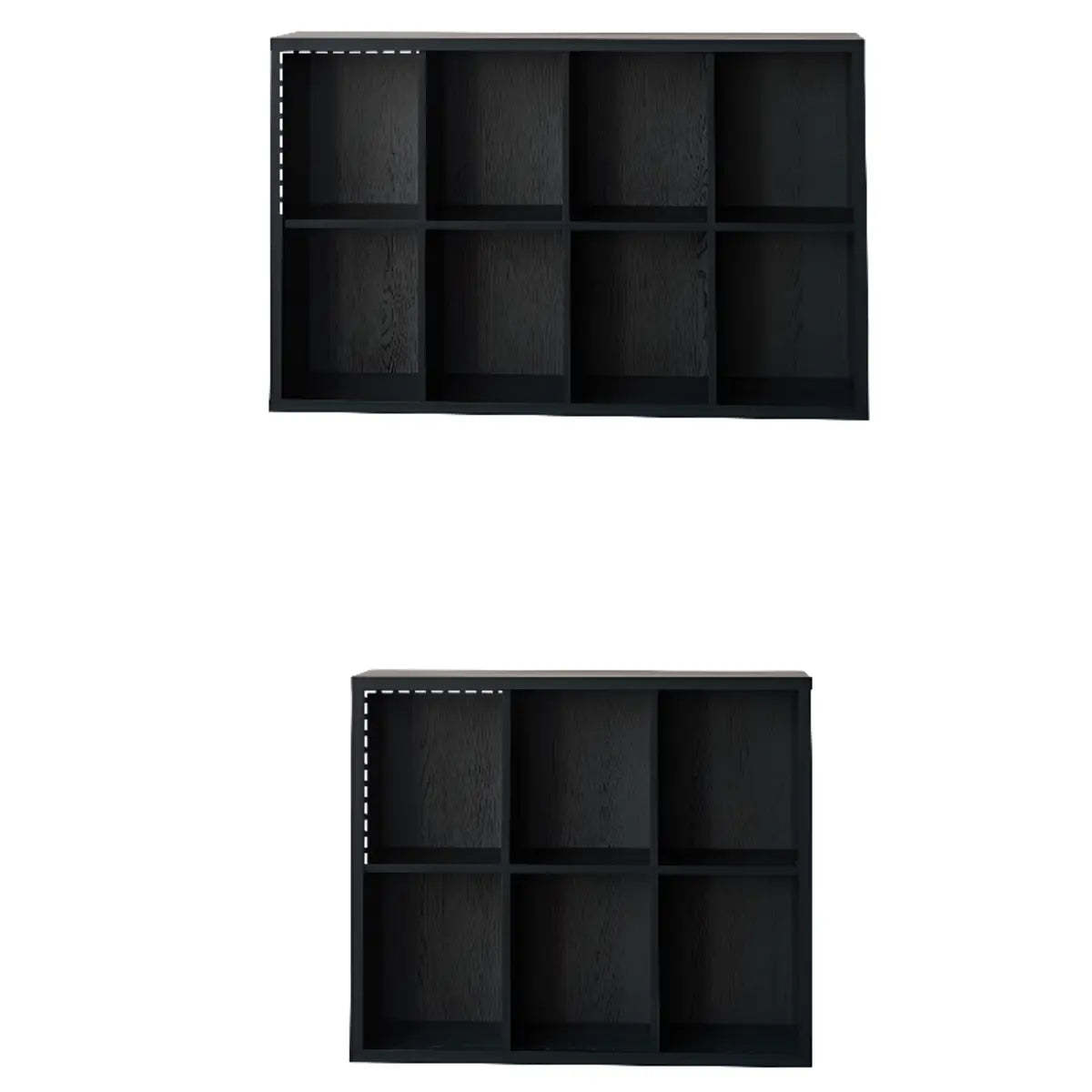 Black Closed Multifunctional Wood Wide Bookcase