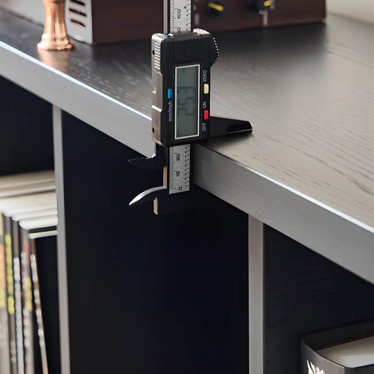 Black Closed Multifunctional Wood Wide Bookcase