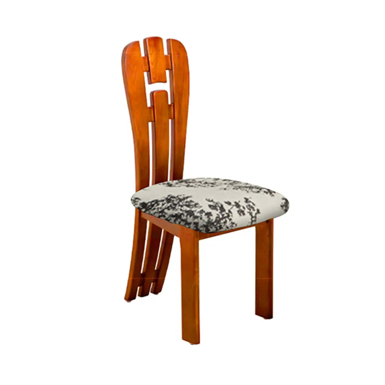 Upholstered rubberwood wood fabric office chairs for dining room