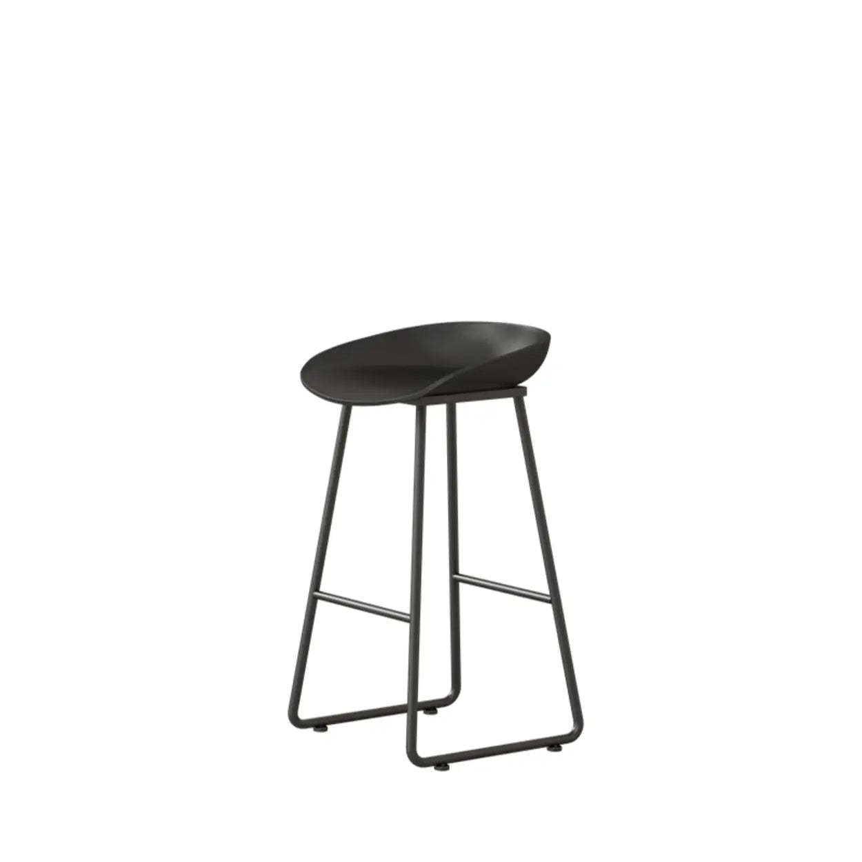 Lighom modern sled bucket black bar & counter stools in metal acrylic