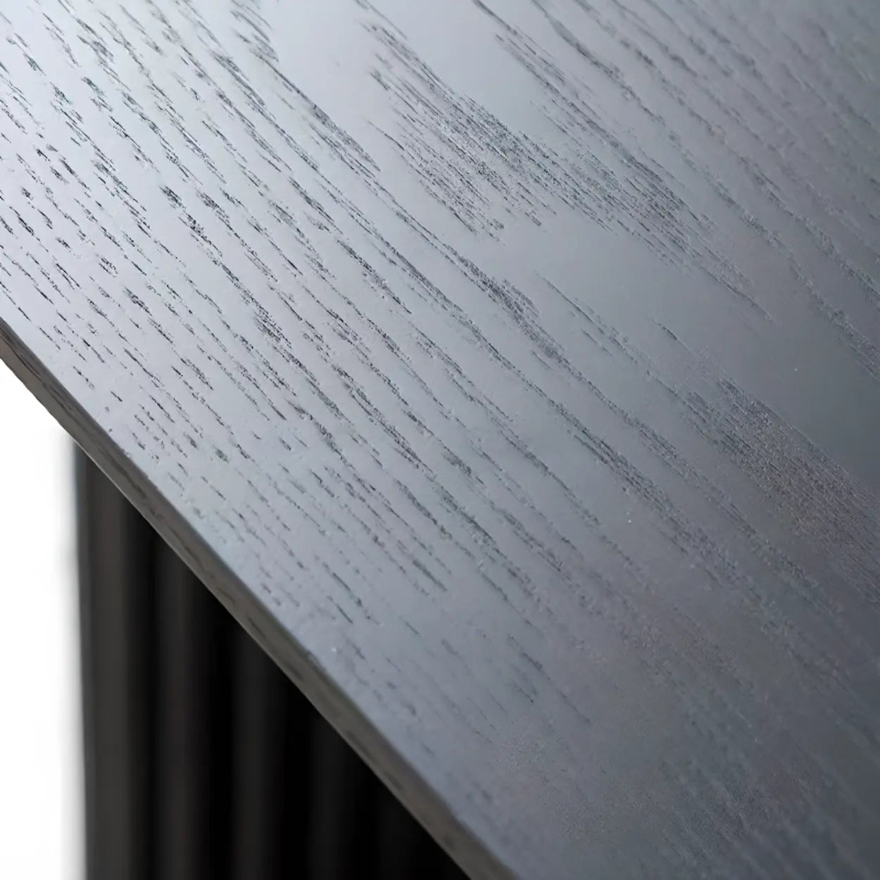Black Oval Wood Computer Desk — Table Only