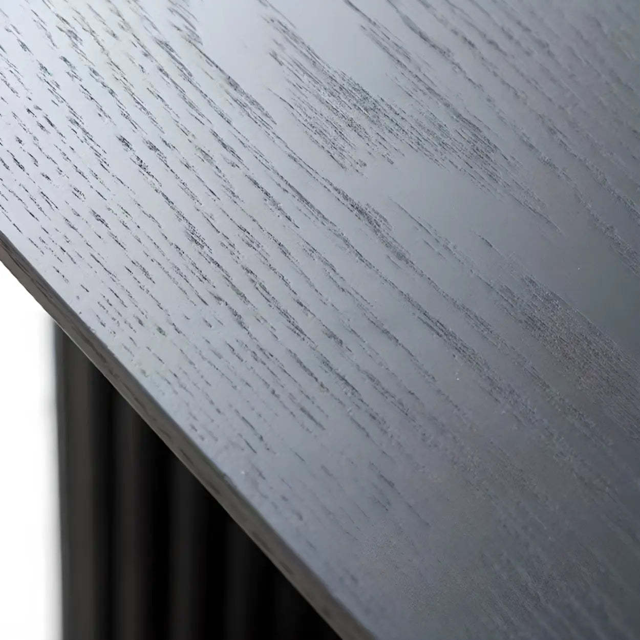 Black Oval Wood Computer Desk — Table Only