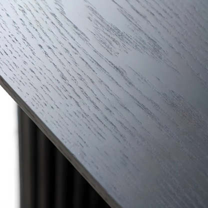 Black Oval Wood Computer Desk — Table Only