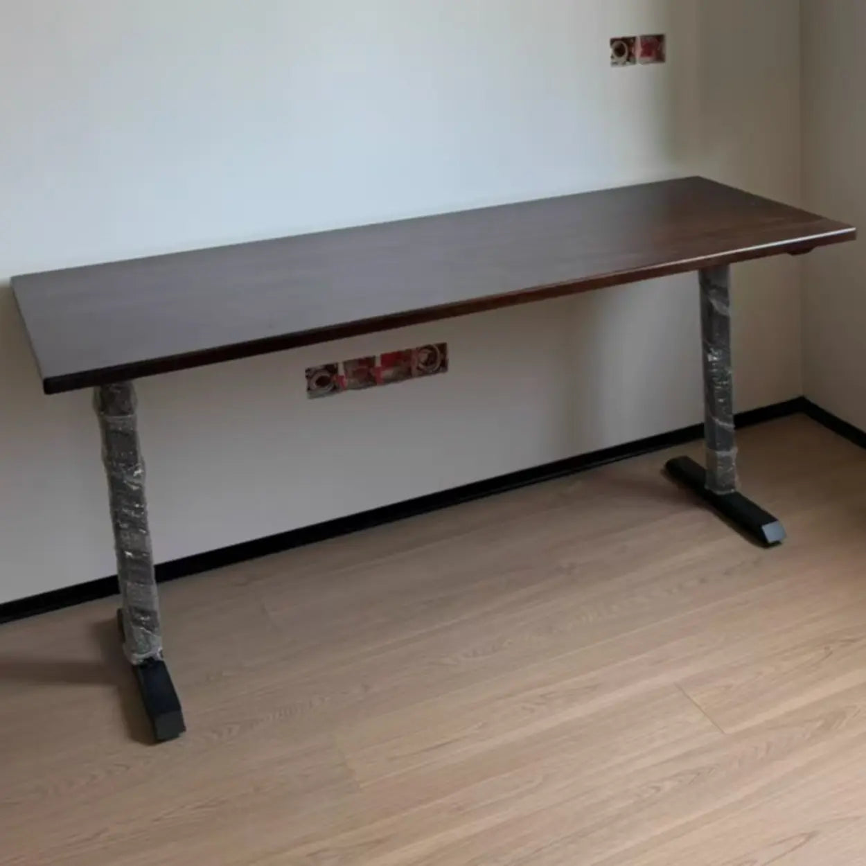 Black Rectangular Leather Computer Desk