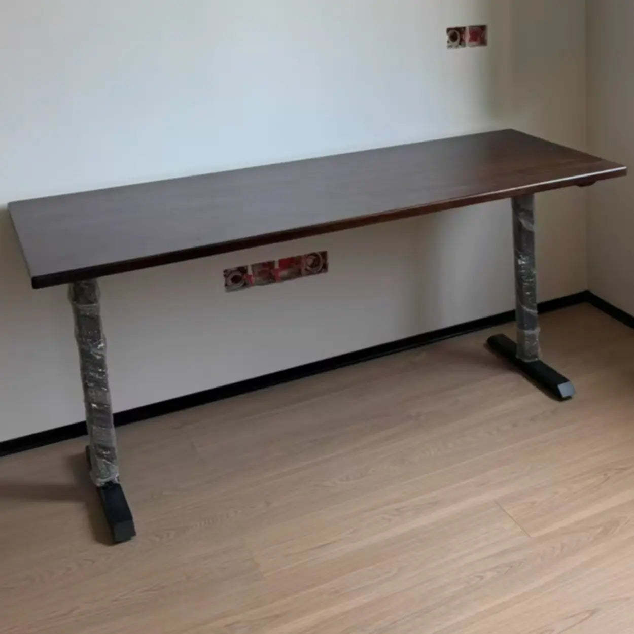 Black Rectangular Leather Computer Desk
