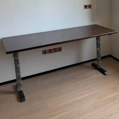 Black Rectangular Leather Computer Desk