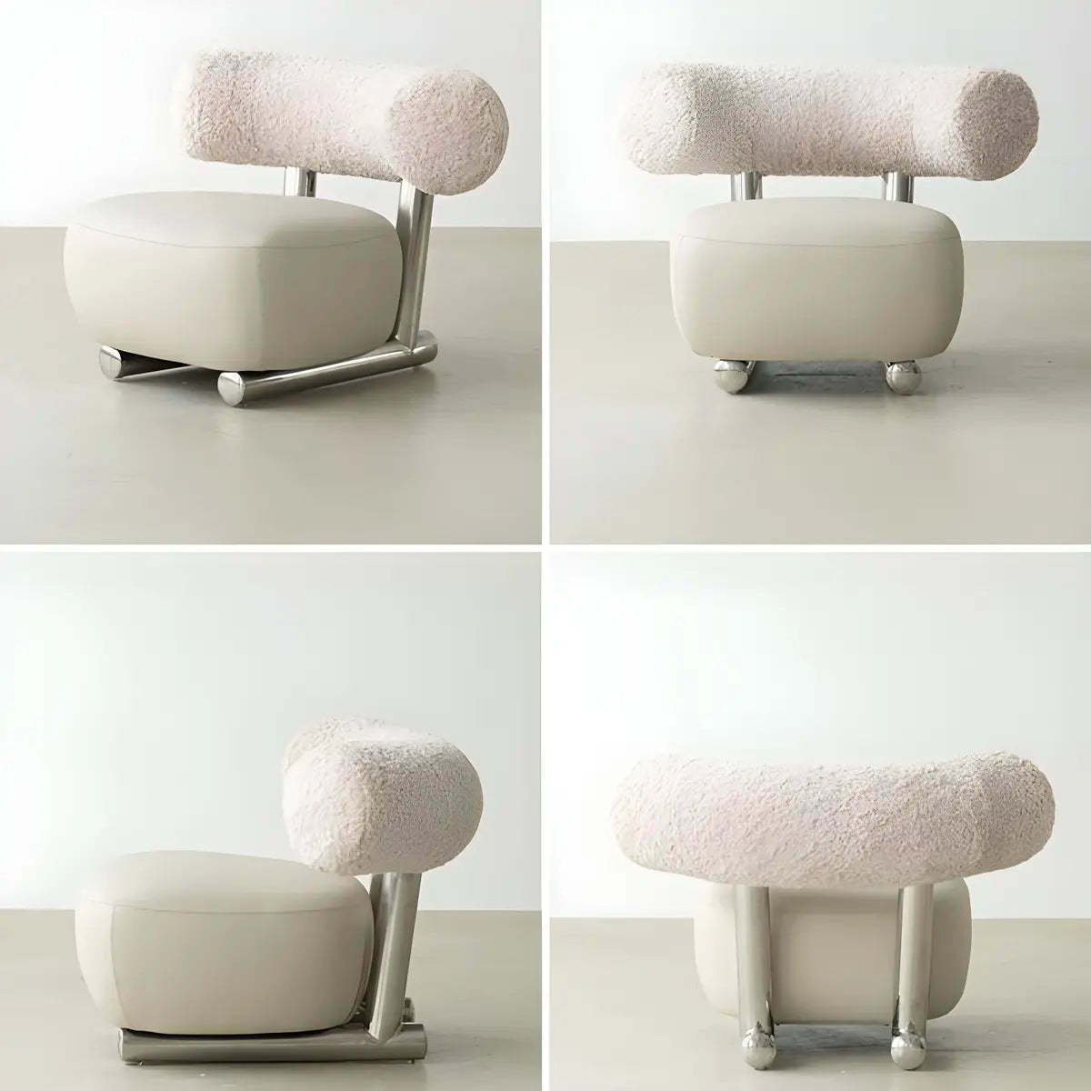 Black Tear-Resistant Microfiber Leather Sled Side Chair