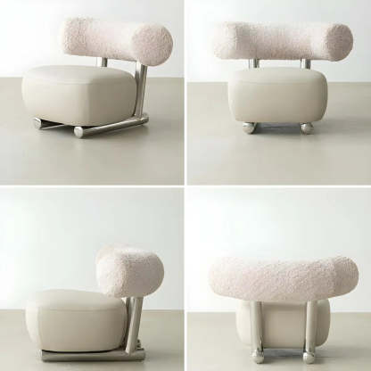 Black Tear-Resistant Microfiber Leather Sled Side Chair