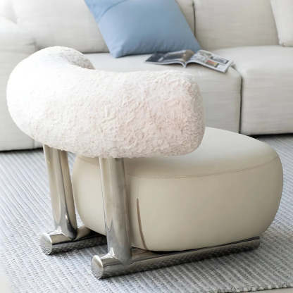 Black Tear-Resistant Microfiber Leather Sled Side Chair