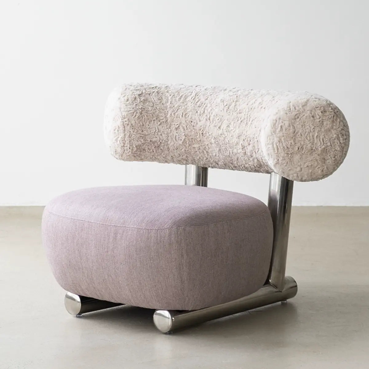 Black Tear-Resistant Microfiber Leather Sled Side Chair — Pink / Chenille