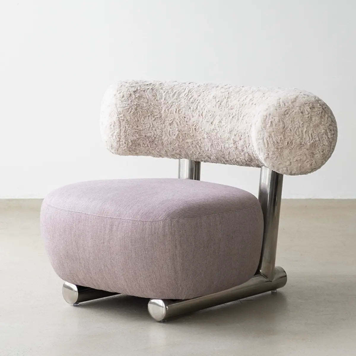 Black Tear-Resistant Microfiber Leather Sled Side Chair — Pink / Chenille