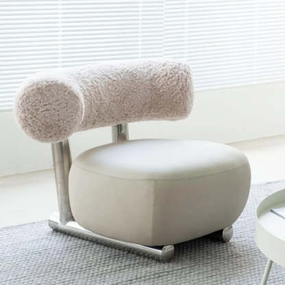 Black Tear-Resistant Microfiber Leather Sled Side Chair — Red / Chenille