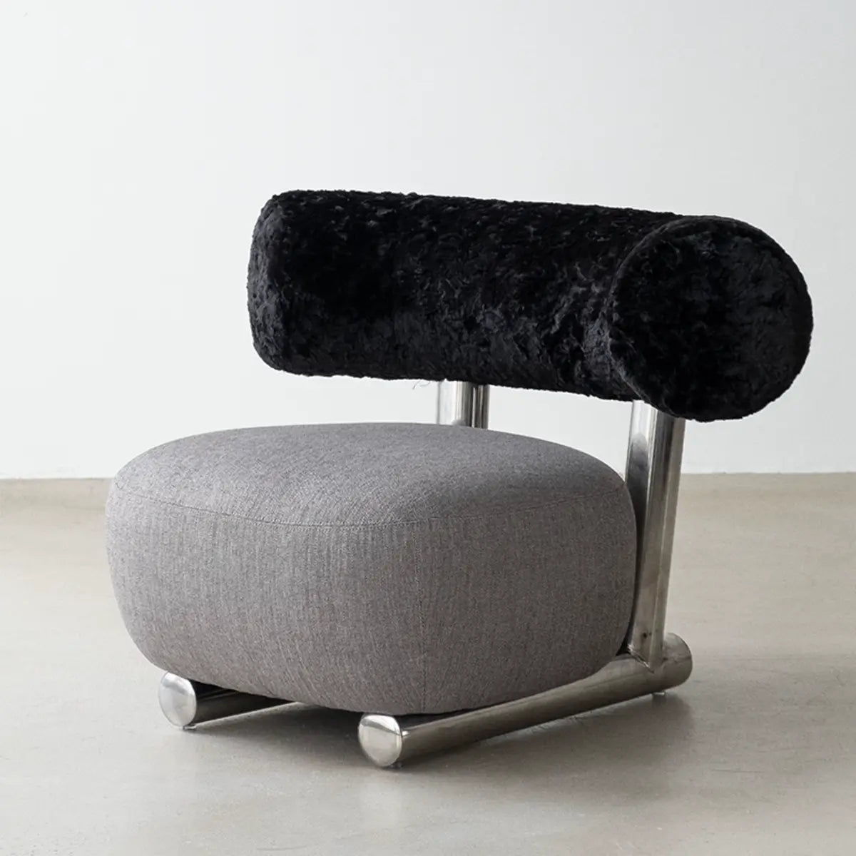 Black Tear-Resistant Microfiber Leather Sled Side Chair