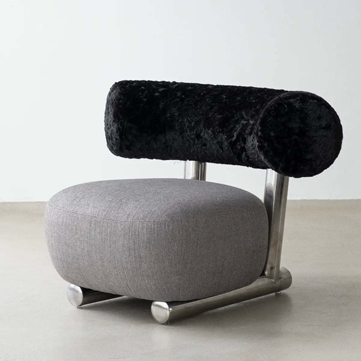 Black Tear-Resistant Microfiber Leather Sled Side Chair