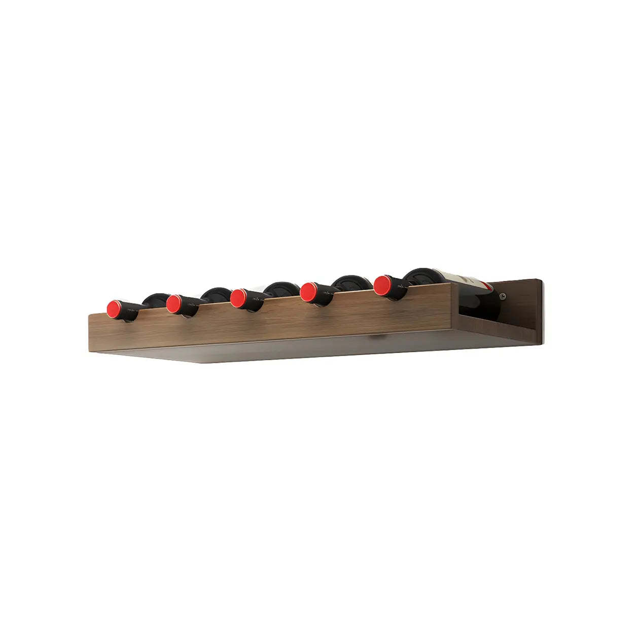 Wall-Mounted Wood Wine and Glass Rack