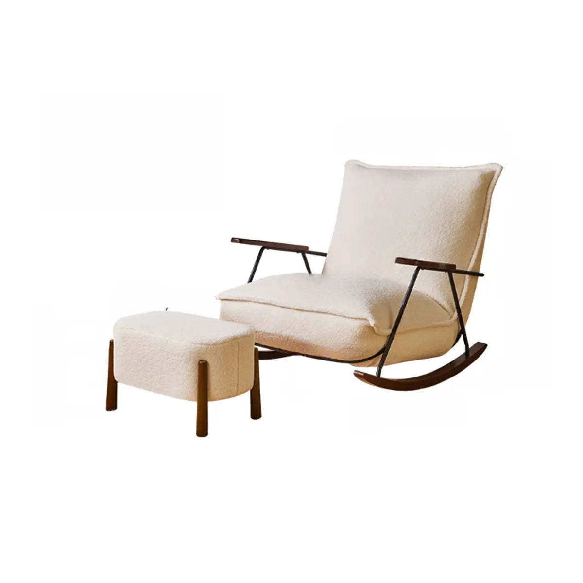 Black and White Ergonomic Scratch Resistant Rocking Chair