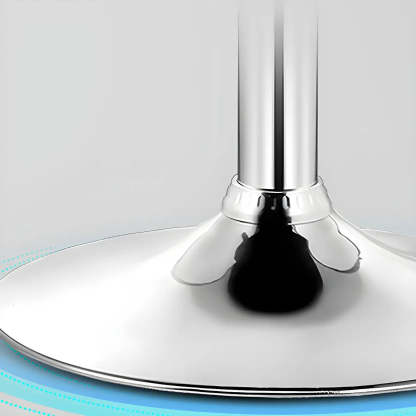 Black-White Square Steel Adjustable Bar Stool — Gloss Black / 1 Piece
