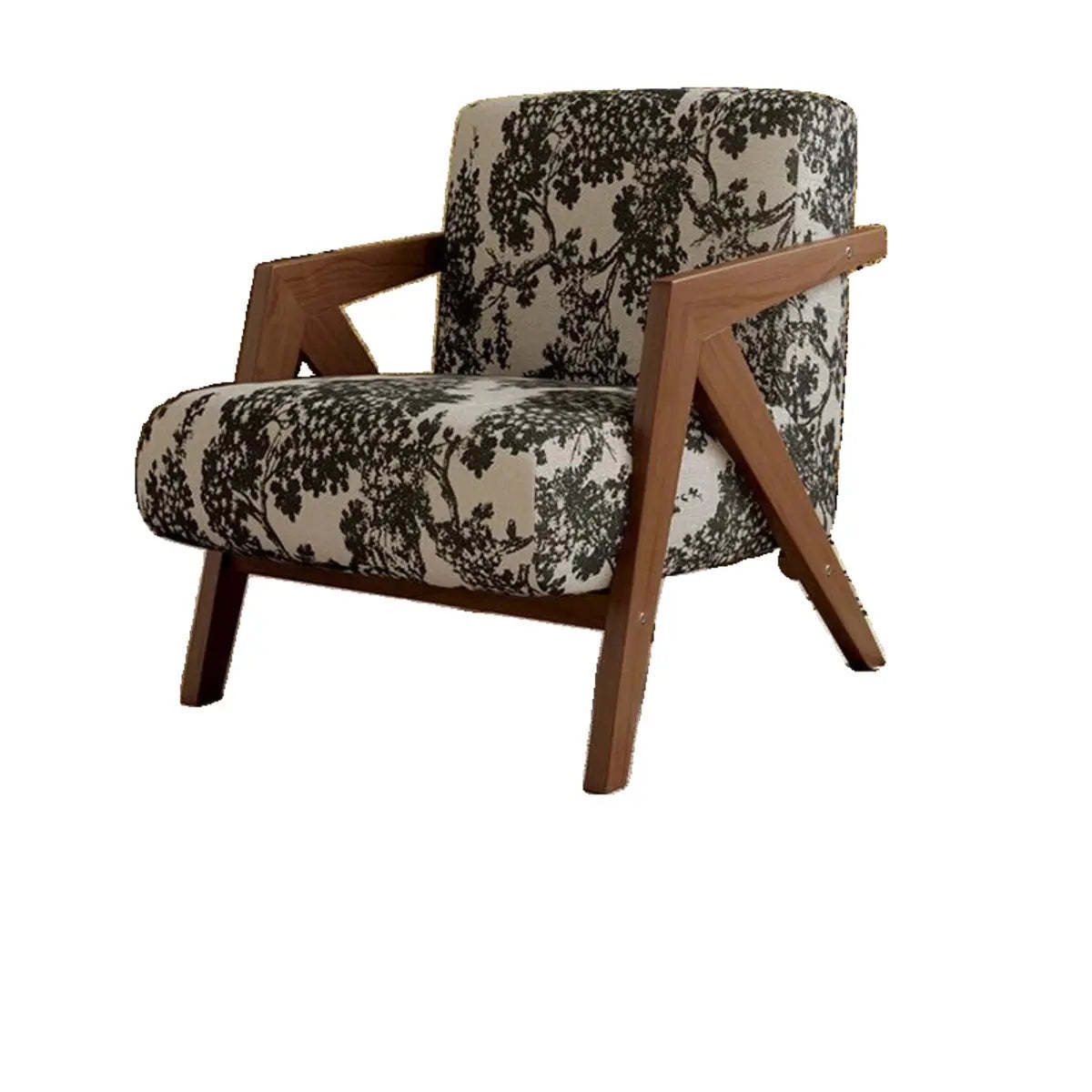 Black and White Stripe Jacquard Accent Chair