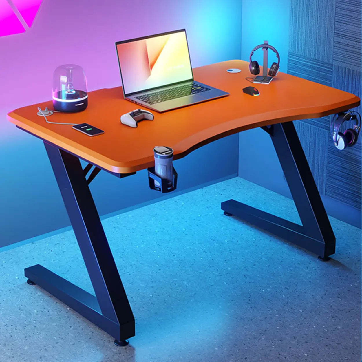 Modern standard sled black gaming desks, Lighom