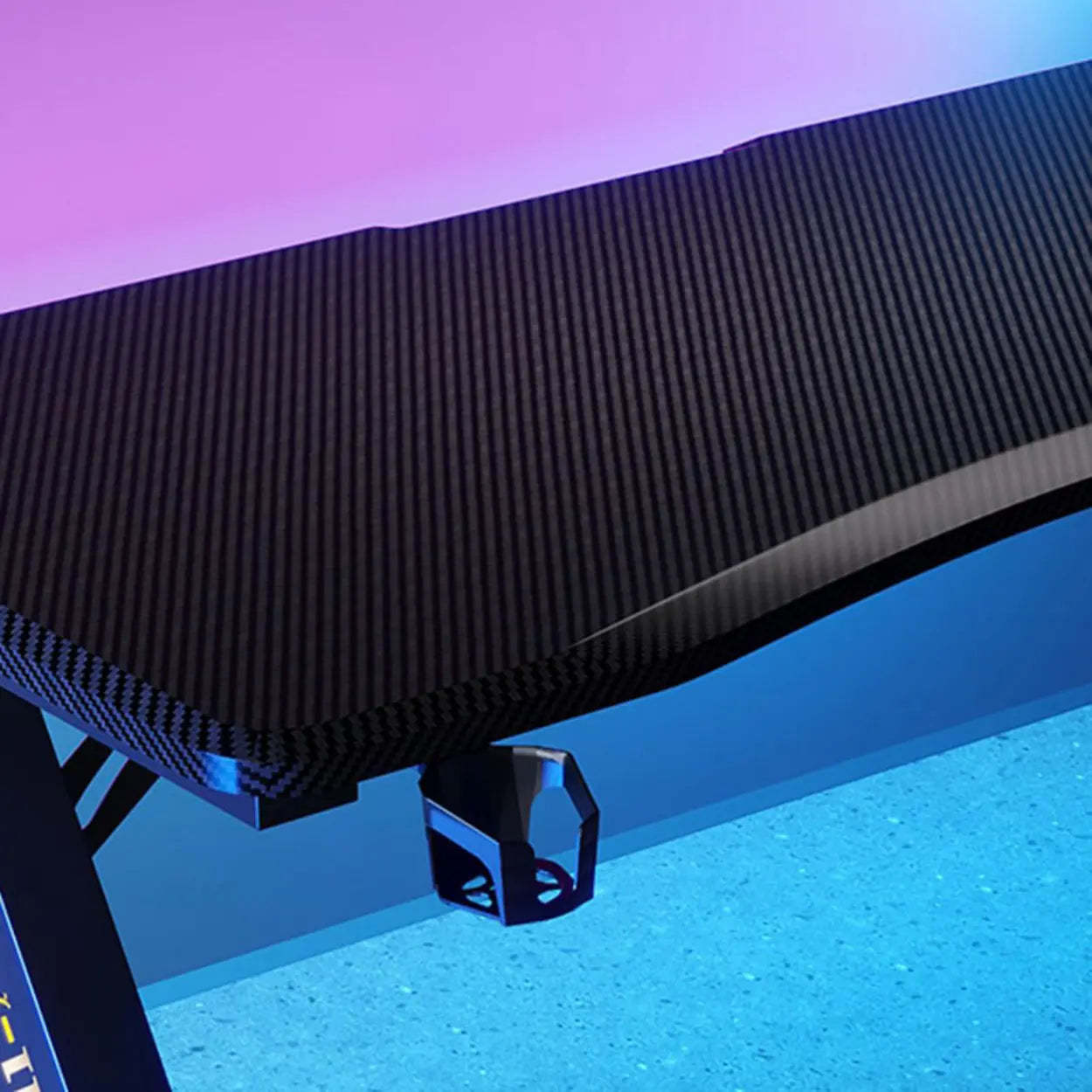 Black Wood Sled Standard Gaming Desk