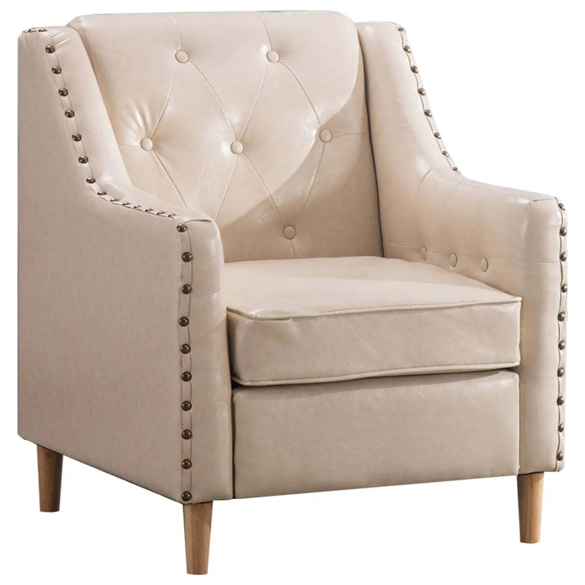 Blackish Green Oiled Leather Flared-Arm Lounge Chair — Blackish Green / Oiled Leather