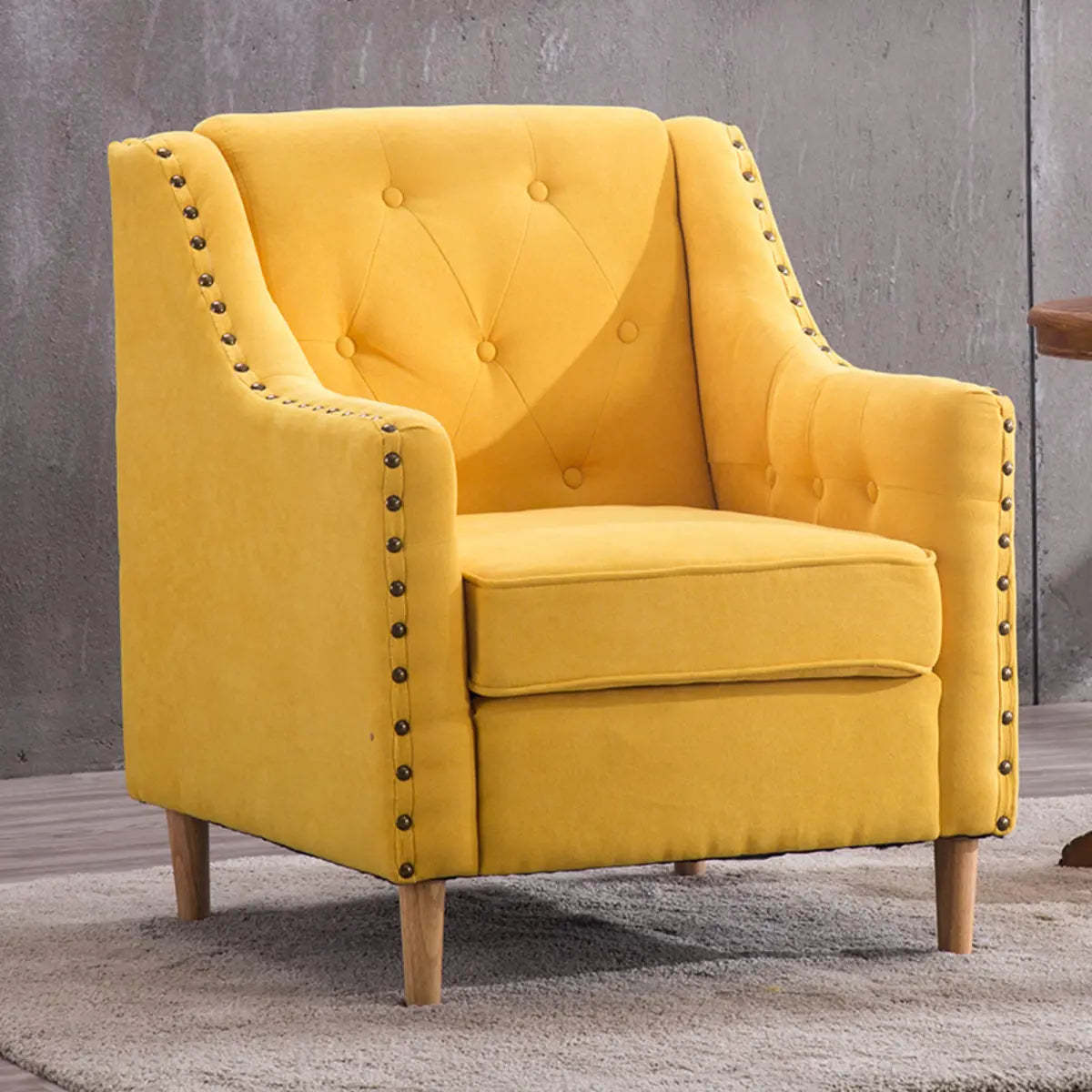 Blackish Green Oiled Leather Flared-Arm Lounge Chair — Navy / Oiled Leather