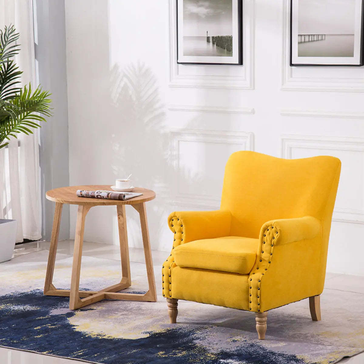Blackish Green Oiled Leather Flared-Arm Lounge Chair