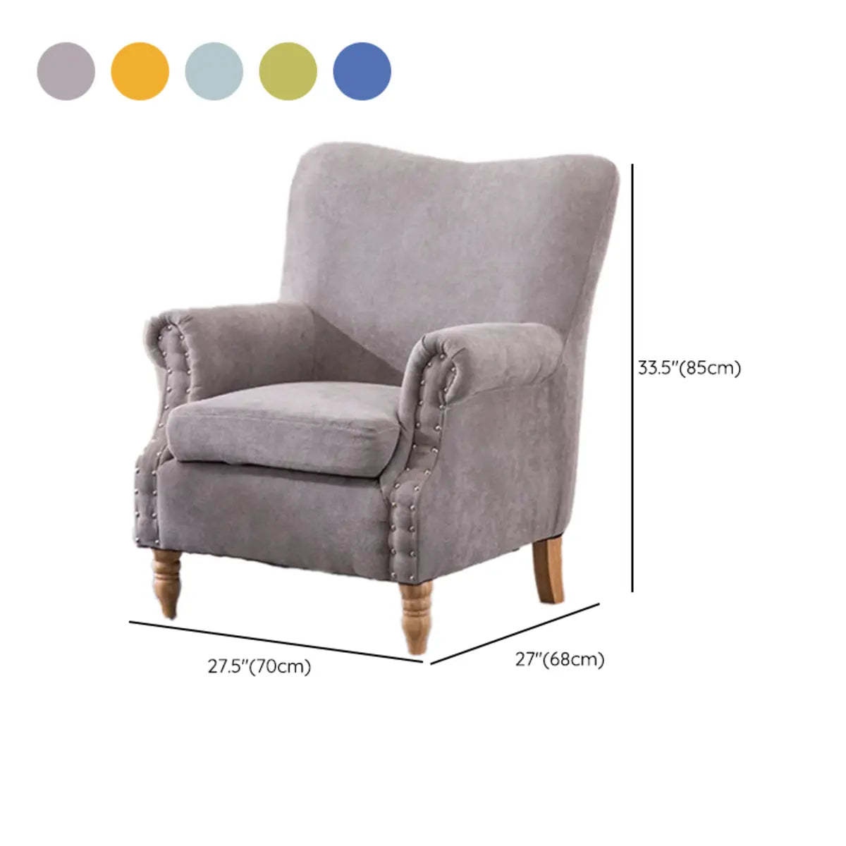 Blackish Green Oiled Leather Flared-Arm Lounge Chair