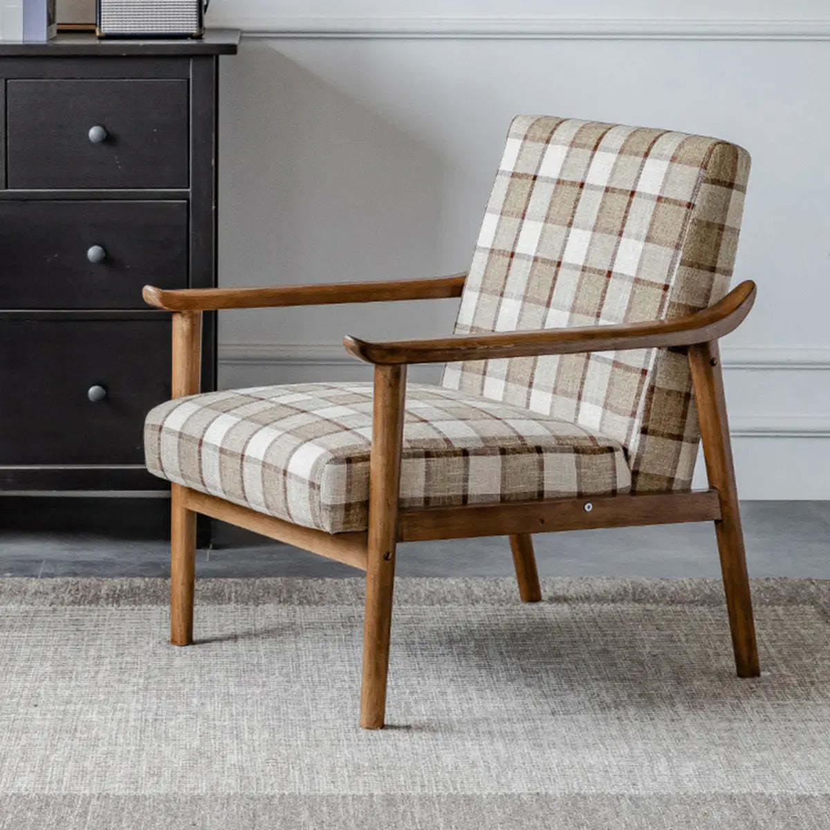 Blackish Green Stain Resistant Oiled Leather Arm Chair