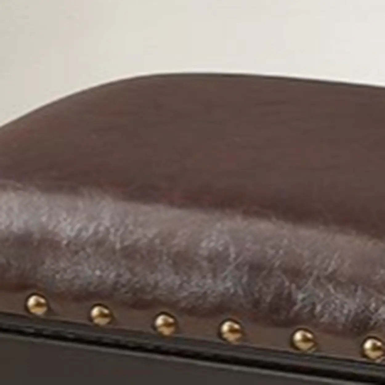 Blue Wood Upholstered Accent Vanity Stool