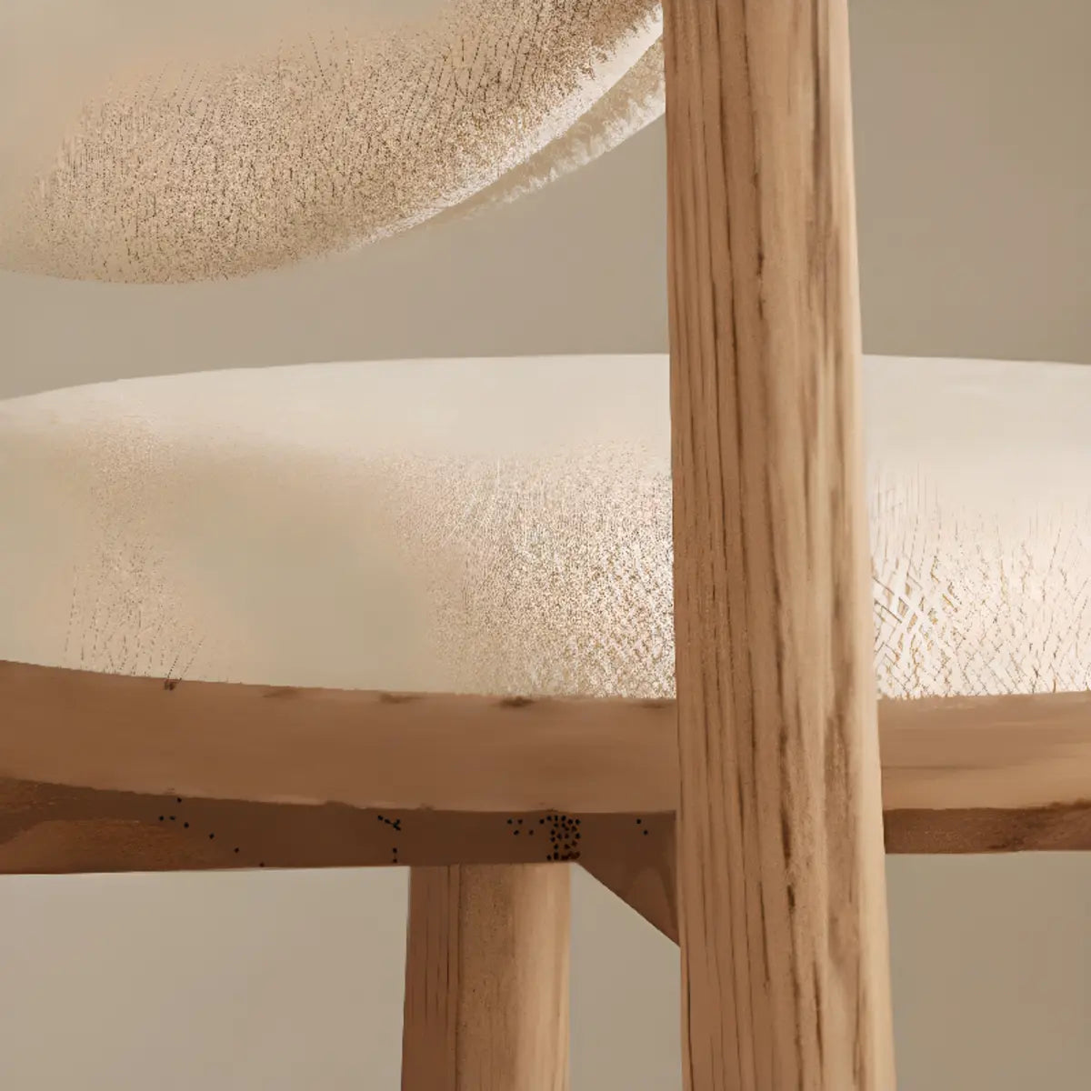 Sherpa High-Back Side Chair with Wood Legs