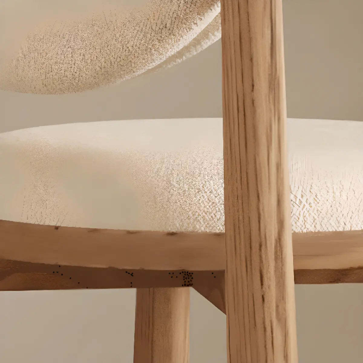 Sherpa High-Back Side Chair with Wood Legs