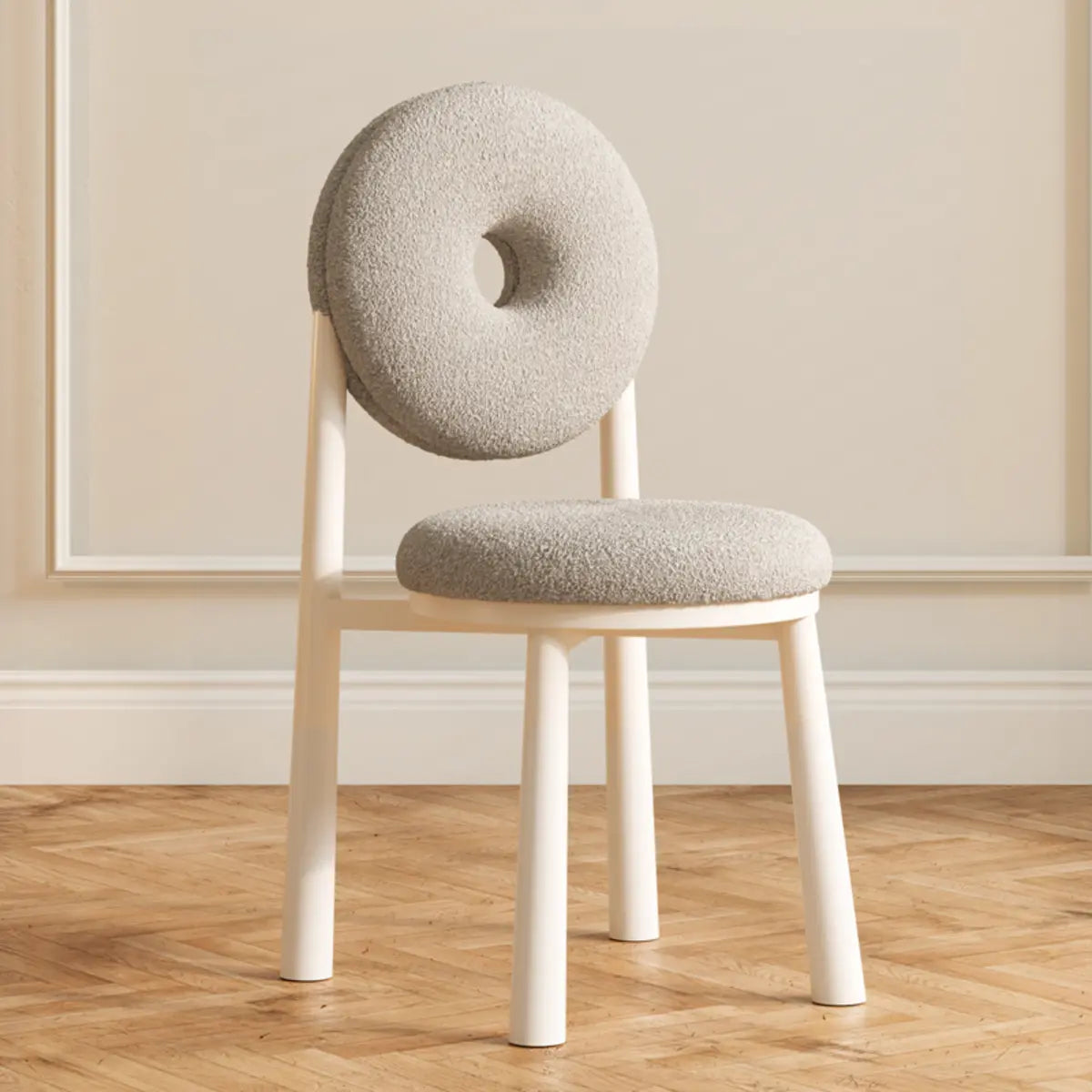 Sherpa High-Back Side Chair with Wood Legs