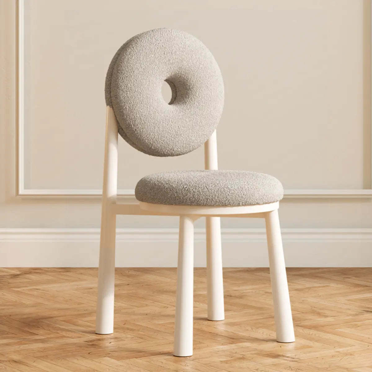 Sherpa High-Back Side Chair with Wood Legs