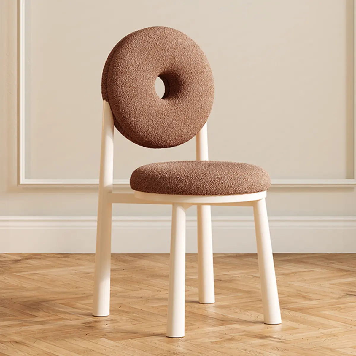 Sherpa High-Back Side Chair with Wood Legs