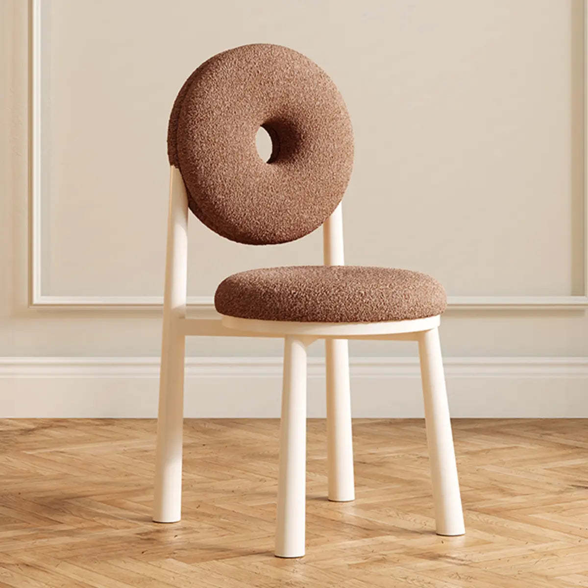 Sherpa High-Back Side Chair with Wood Legs