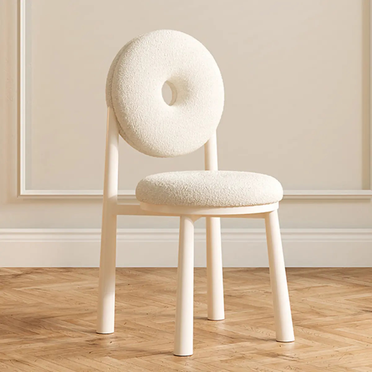 Sherpa High-Back Side Chair with Wood Legs