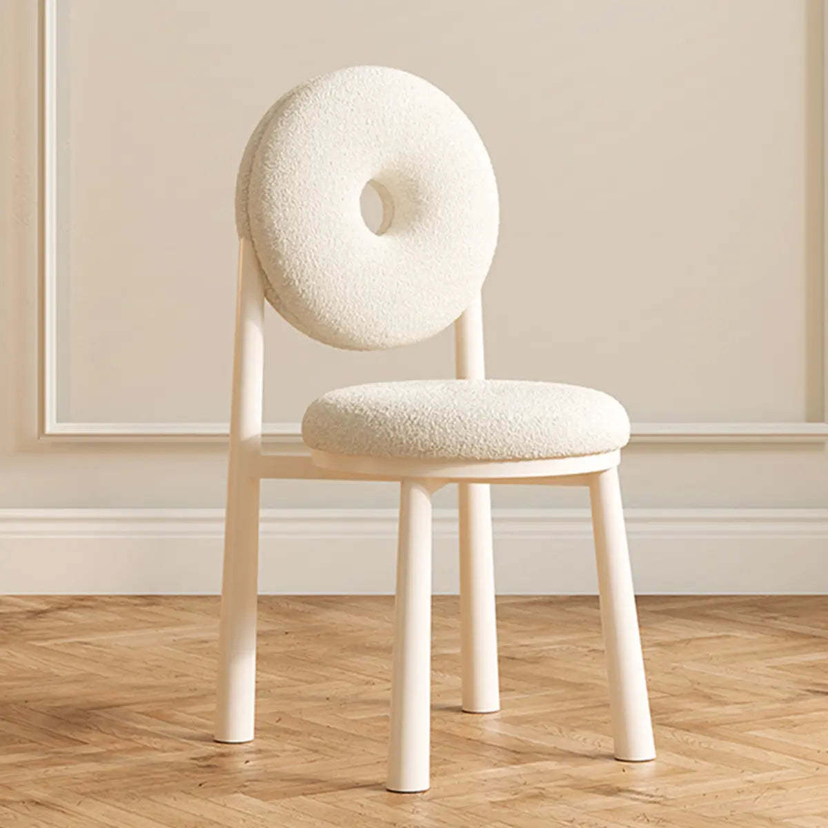 Sherpa High-Back Side Chair with Wood Legs