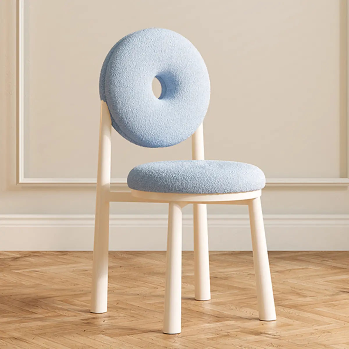 Sherpa High-Back Side Chair with Wood Legs