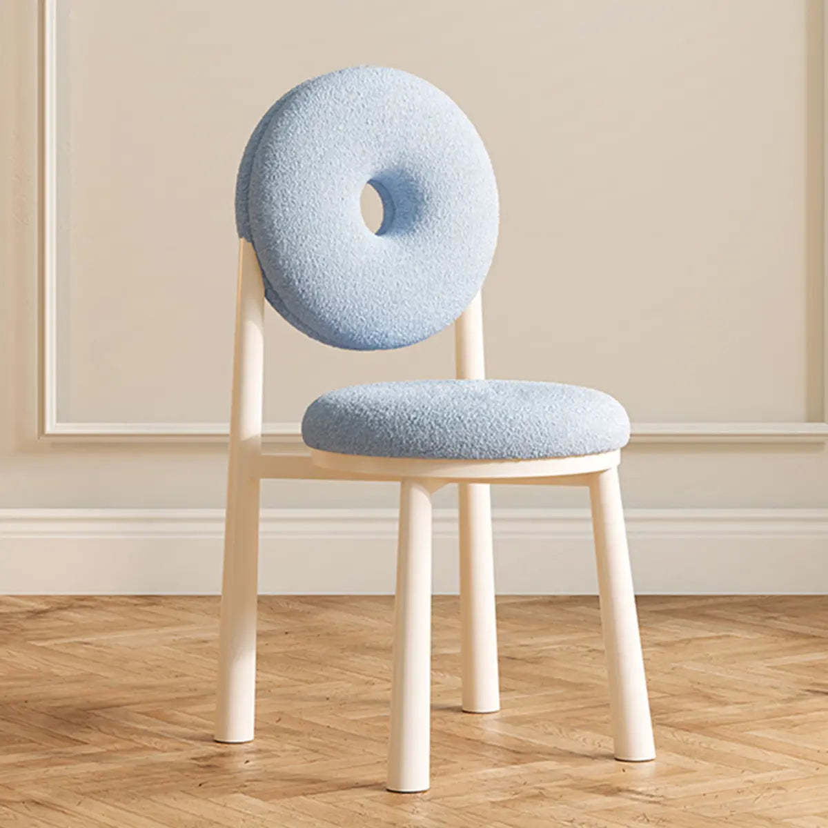 Sherpa High-Back Side Chair with Wood Legs
